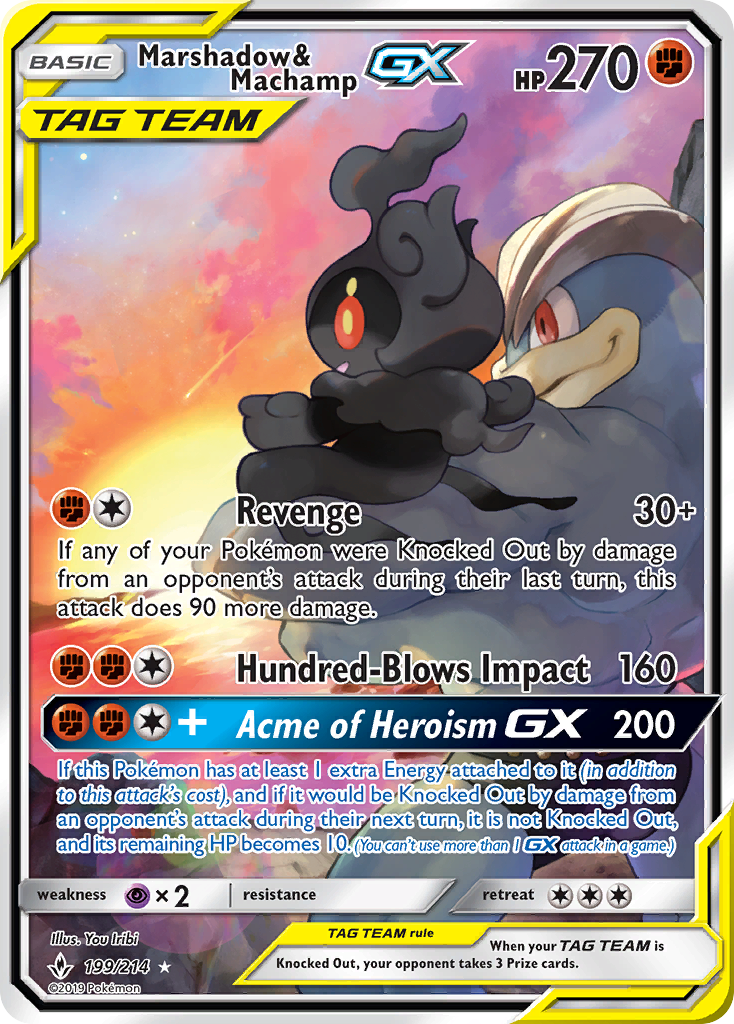 Unbroken Bonds Marshadow & Machamp GX #199/214